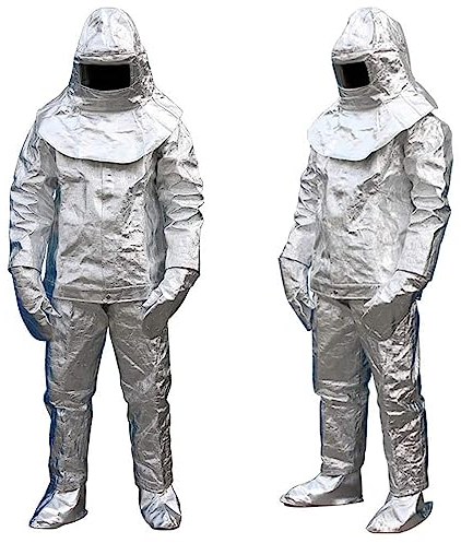 UZIAH Tuta Ritardante Infiammante A Prova di Radiazioni da 1000 Gradi, Tuta Ignifuga Ignifuga in Alluminio Composito Ignifugo