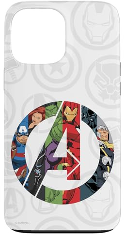 Marvel Avengers A Logo with Super Heroes Case for iPhone 13 Pro Max