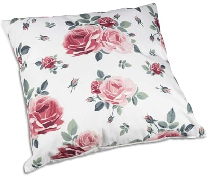 formano Kissen gefüllt 45 x 45 cm Rose wetterfest Gartendekoration Outdoor