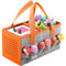 PISOSN Carrying Case for Toniebox Starter Set and Tonies Figurines, Travel Felt Cloth Musical Toy Folding Bag for Toniebox Accessories (Orange)