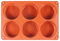 Holzsammlung Paquete De 1 Moldes Redondos Para Galletas De Chocolate, 6 Cavidades, Moldes De Silicona Para Hornear, Como Molde Para Magdalenas, Tartas De Queso, Brownie 26,8 x 18,8 x 3,5