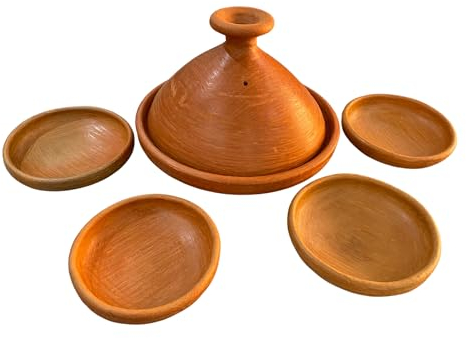 Tajine - Servizio Tajine Berbère Ø 31 e 4 piatti - Artigianato e traduzione del Marocco - Autenticità e Viaggi