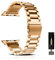 SeNool Bracelet pour Apple Watch 49mm 46mm 45mm 44mm 42mm Series 10/Series 9/8/7/6/5/4/3/2/1/Ultra 2, Métalliques Acier Inoxydable Remplacement Band Bracelet pour Apple iWatch/SE/SE 2-Or Rose