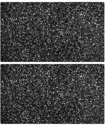 vidaXL 2x Tablas de Cortar Protector Encimera de Cocina Cubierta Placa de Inducción Alimentos Fácil Limpiar Patrón de Granito Vidrio Templado