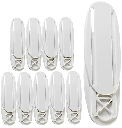 Hoement Adhesive Punch Socket Holder Wall Mount Power Strip Holder No Drilling Socket Retainer Strong Bearing Capacity Easy to Use