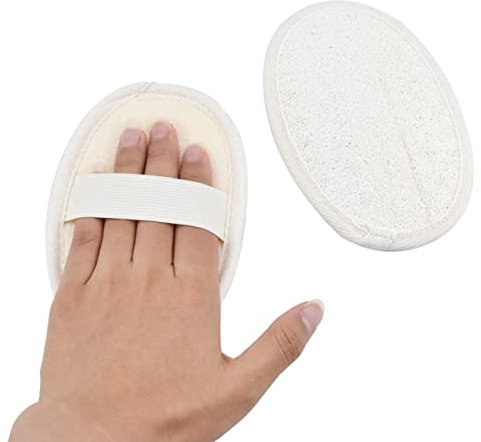 2 Stück Loofah Schwamm für die Hautpflege, Luffa Schwamm für die Dusche, Natürlicher Luffa Schwamm, Duschschwamm mit Peeling Effekt