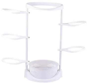 Baoblaze Vertical Ball Storage Basketball Rack PP Ball Storage Organizer Rack Sports Organizer Basketball Accessories 5 Tier Ball Rack
