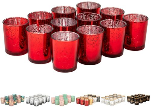 12er Set Teelichthalter Weihnachten Glas Windlicht Weihnachten Teelichtgläser Teelichtglas Kerzengläser Weihnachtsdeko Teelicht Weihnachts Windlichter Glas Deko