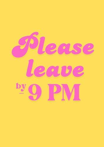 Retro Posters Wall Art Aesthetic Pictures Wall, Retro Style Photo Wall Prints Wall Posters for Kitchen, Prints for Bathoomr Kitchen Room Bedroom Aesthetic (Please Leave By 9PM, A2 Unframed)