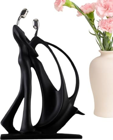 Snsengg Dancing Couple Statue, Art Couple Figure, Romantic Couple Sculpture, Couples Wedding Statue, Art Couples Dancing Sculpture Ideal for Home or Bedroom Wedding Celebration Centerpiece