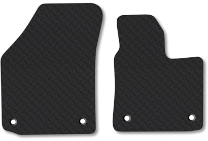 Fits VW Caddy (2004-2015) 5mm Rubber Car Mats | Heavy Duty Rubber Tailored Fit Floor Mats Full Coverage Durable Waterproof Accessories Easy Clean Anti Slip Made in the UK