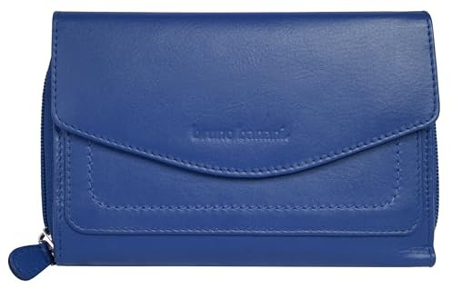 bruno banani Geldbörse im Querformat Echt Leder Damen | Große Brieftasche mit RFID-Schutz | Portemonnaie mit Münzfach | Geldbeutel für viele Karten | 022206