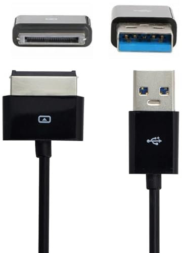 AYMBH USB 3.0 Charger & Data Sync Cable for Asus EEE Pad Transformer Infinity TF101, TF201, TF300, TF700, and Slider SL101, Tablet – Fast Charging, Durable 1M Cord, 40-Pin Connector