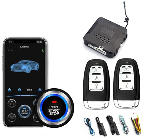 Push Per Iniziare Il Kit Di Accensione | Di Avvio Di Spinta Senza Chiave Passiva, Per Auto Con Pulsante A Pressione Remoto, Allarme Per Auto Di Controllo Del Telefono Cellulare Wireles