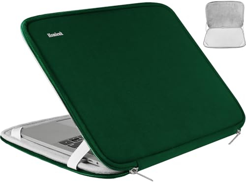 Laptop Sleeve 14 inch, Upgrade Durable Shockproof Protective Computer Cover Flip Case Briefcase Carrying Bag Compatible with 14 HP, Lenovo, Asus, Acer, Notebook, Chromebook Computer, Green