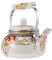 Gatuida Vintage Enamel Kettle Household Retro Tea Pot for Stovetop Use Smooth Pouring Spout Resistant Enamel Material Capacity Water Kettle Safe for Daily Hydration