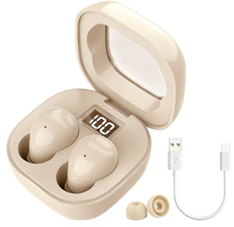 XINZHIZHU Invisible Sleep Earbuds Ear Buds For Sleeping Small Earphones Wireless Bluetooth Headphones for Side Sleepers with LED Display Mini Ears Canals Hidden Earpiece for Sleeping Working Sport