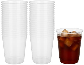 1000 Vasos desechables de plástico transparente 220 ml | Vasos de polipropileno PP resistentes y reciclables | Ideales para agua, refrescos, fiestas, eventos, oficina y catering
