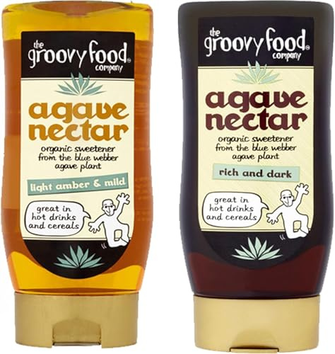 Harrisson Select Agave Nectar Syrup Pack of 2 (250ml x2) – Light & Mild + Rich & Dark – Natural Sweetener, Vegan, Low GI Sugar Alternative for Coffee, Tea, Baking & Desserts