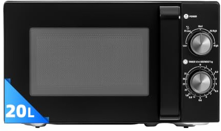 Smad Mini Microwave Oven 20L, 700W Compact Microwave with 5 Power Levels