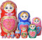 YAKELUS Matroschkas Stücken handgemacht Das Lindenholz Geschenk Spielzeug Matruschka Russian Nesting Dolls professione 002lle Matrjoschka-Marke (1051(10piece))