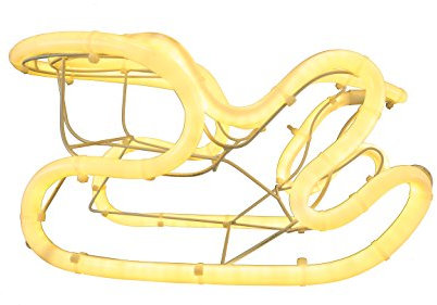 Best Season SA113, LED Schlitten, Neonflex, Rund, WW ca 45 cm, Plastik, Weiß, 20.0 x 60.0 x 25.0 cm