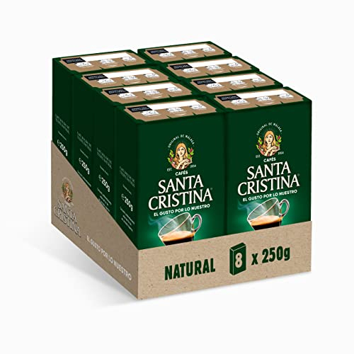 SANTA CRISTINA Café Molido Natural 250 g - 8 paquetes