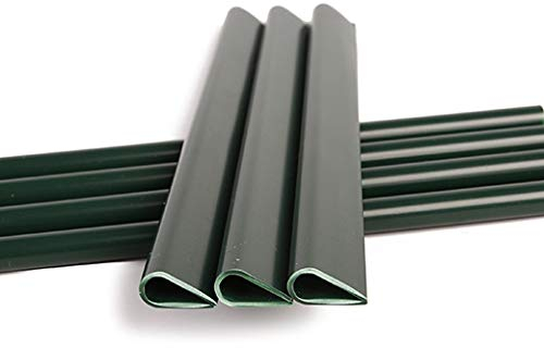 Naimorui 30 Stück Befestigungsclips Klemmschienen für PVC Sichtschutzfolie Sichtschutzstreifen Windschutz für Garten und Zaun - Befestigungsclips - 30 Stück/Pack, Grün