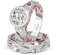 Jeulia 4 Carat Mesdames Bague En Argent Sterling 925 Ensembles De Mariage En Or Rose Coupe Ronde Halo Bague De Fiançailles Diamant Blanc Bande CZ Solitaire Anniversaire Promise Anneaux (58)