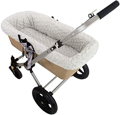 Schutzhülle für Babyschale gepolsterten + das unterst Laken oder Spannbettlaken für Kinderwagen. Verfügbar in mehreren Farben und Modellen WINTER (Fell Grau)