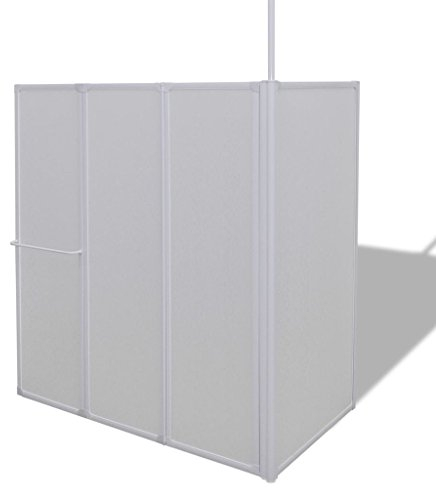 Festnight Box doccia walk-in doccia con 7 pareti pieghevoli e portasciugamani 70 x 120 x 140 cm, 4 pareti pieghevoli