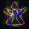 Garden Mile Christmas Angel Silhouette Rope Lights Pre-Lit Acrylic Large Multicolour LED Lights Festive Lighting Indoor Outdoor Christmas Decorations for Window, Garden, Home Decor Mains Powered