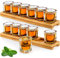 SuproBarware Ensemble de verres à shot de 60 ml, support à cocktail, 2 paquets et 12 verres à liqueur, plateau de service et verre en cristal transparent pour liqueur, shot, whisky