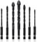 Mesee 7 Pieces Masonry Drill Bits, Tungsten Carbide Cross Spear Tips Twist Bit Quick Change Hex Shank Concrete Drill Bit Set Drilling Hole Tools for Ceramic Tile, Brick Wall, Glass, Wood, Plastic