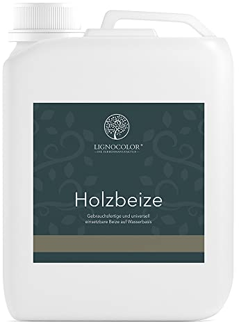 Lignocolor Holzbeize (5 L, Nussbaum hell) umweltfreundliche Beize auf Wasserbasis für Holz