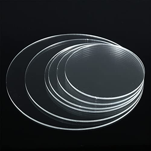AtHaus Acrylglas PLEXIGLAS ®, Zuschnitt Rund - Ø 450 mm, 2 mm stark, Kreiszuschnitt aus transparente Acrylglas-Platte, UV-Schutz und beidseitig foliert, vielseitig anwendbar und bruchfest