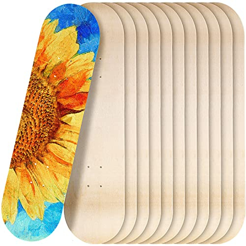 Honoson 12 Pcs Blank Skateboard Decks 32 x 8 Inch Maple Double Tail Deck