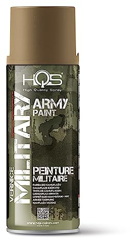 HQS - Bote de pintura mate en aerosol, 400 ml, Army camuflaje militar (Beige Arena)