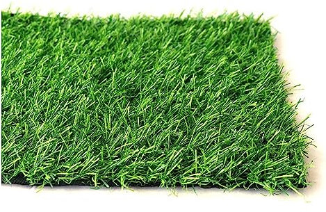 RUANLOV Evergreen Rasenteppich mit Drainage Noppen, Kunstrasen Grün, Balkonteppich, Kunstrasenteppich für Terrasse & Balkon (1.5x1.5m/5x5ft)
