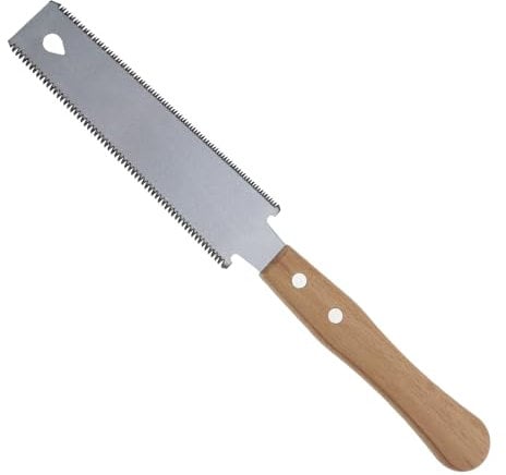 ECSiNG Japanese Hand Saw Double Edged 12/17 TPI Flush Cut Saw SK5 High Carbon Steel for Garden Trimming Leveling Table Legs Woodworking Tool