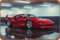 Ferrari Professionelles Blechposter – ideale Wanddekoration für Bars, Cafés, Büros, Restaurants, Häuser, Gärten, Geschäfte, Clubs – 30,5 x 20,3 cm