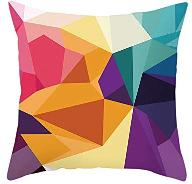 CEVAN Leinen Kissenbezüge Japan Kissenbezug Sessel Mehrfarbig Kissenbezüge Für Draussen Kissenbezug Landhausstil Geometrie Kissenbezüge Sofa Dekor 50x50 cm