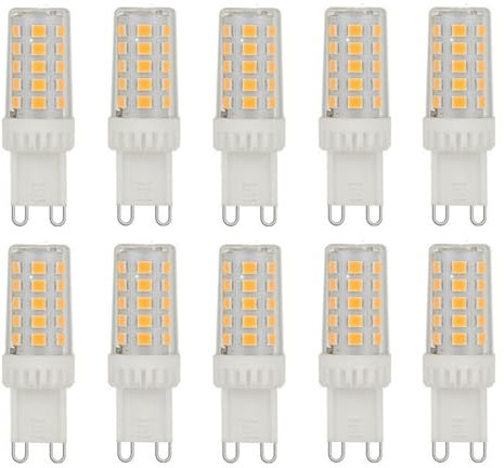 WULUN G9 LED Lampe warmweiß, G9 3W 3000K, LED Leuchtmittel 3W entspricht 30W-40W Halogenlampe, G9 Glühbirne 360LM Lampen AC 220V kein Flackern, nicht dimmbar, Enegiesparende G9 kleine Birne(10 Pack)