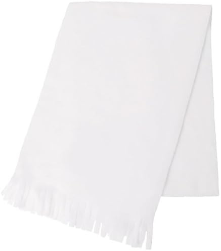 PIANETA AFFARI Sciarpa Invernale in Pile Unisex Antipilling Calda Uomo Donna Moda Collo Morbida Bianca