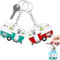 TJYAEKLTD Wohnwagen Schlüsselanhänger, 2 Pack Praktische und stilvolle Happy RV Camper Schlüsselanhänger Zubehör, CampingSchlüsselanhänger für Liebhaber (Red+Green)