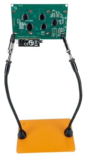 AZ-Delivery Magnetische Dritte Hand Lötstation – Professionelle Löthilfe mit 2 Verstellbaren Helfenden Armen, Platinenhalter & Kleine Krokodilklemmen – Ideal als Lötzubehör & löten lernen