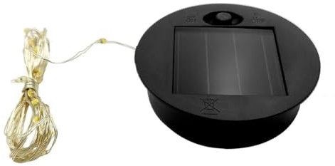 Guirlande lumineuse de rechange pour arrosoir solaire, panneau de rechange rond pour lampe solaire, cordon LED, connecteur amovible, accessoires de rechange pour lanterne solaire d'extérieur étanche