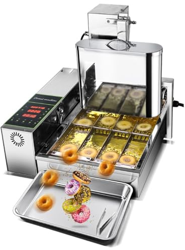 SACLMD Stainless Steel Auto Donut,Electric Donut Maker,Commercial Doughnut Making Machine,Mini Doughnut Making Machine,220V
