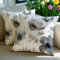 Vorysum 2 er Set Wasserfest Kissenbezüge 50x50 cm Outdoor Kissenbezug Blumen Dekokissen Sofakissen Retro Kissen Dekorativ Kissenhülle aus Polyster für Garten Sofa Wohnzimmer Bett