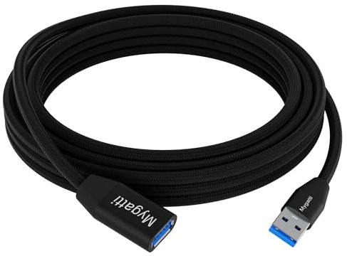 Mygatti 5 Metri Cavo prolunga USB 3.0 Nylon,Cavo Prolunga 5Gbps Maschio A Femmina A,USB 3.0 Extension Cable,adatto per lettori di schede,tastiere,stampanti,scanner, fotocamere,ecc.